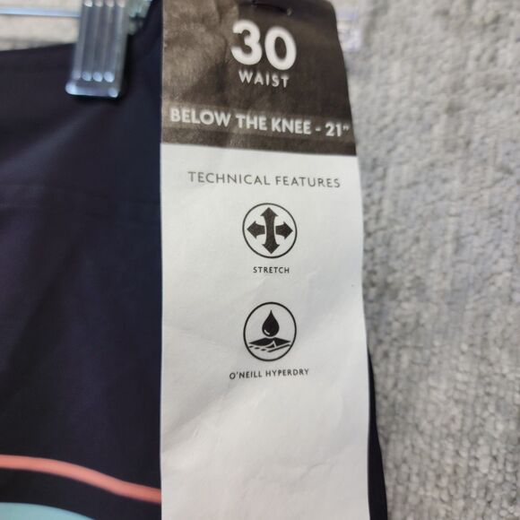 NWT Oneill Mens Lennox Stripe Stretch Boardshorts Hyper Dry Technology Size 30 - Picture 3 of 10